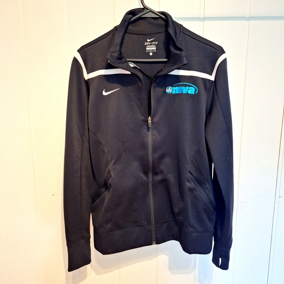 Nike Other - Nike Men's Black Performance Jacket with Blue Accents Dri-Fit Size L Pockets LNC
